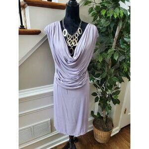 Collection by OSP Lavender Viscose Cowl Neck Sleeveless Knee Length Dress 24W